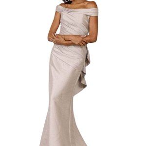 Terani Couture 2111M5299 Formal Dress Gray Size 10